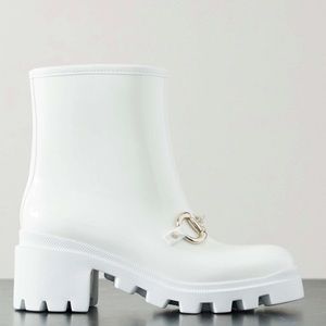 Gucci Horsebit rain boots - Size 7 - white
